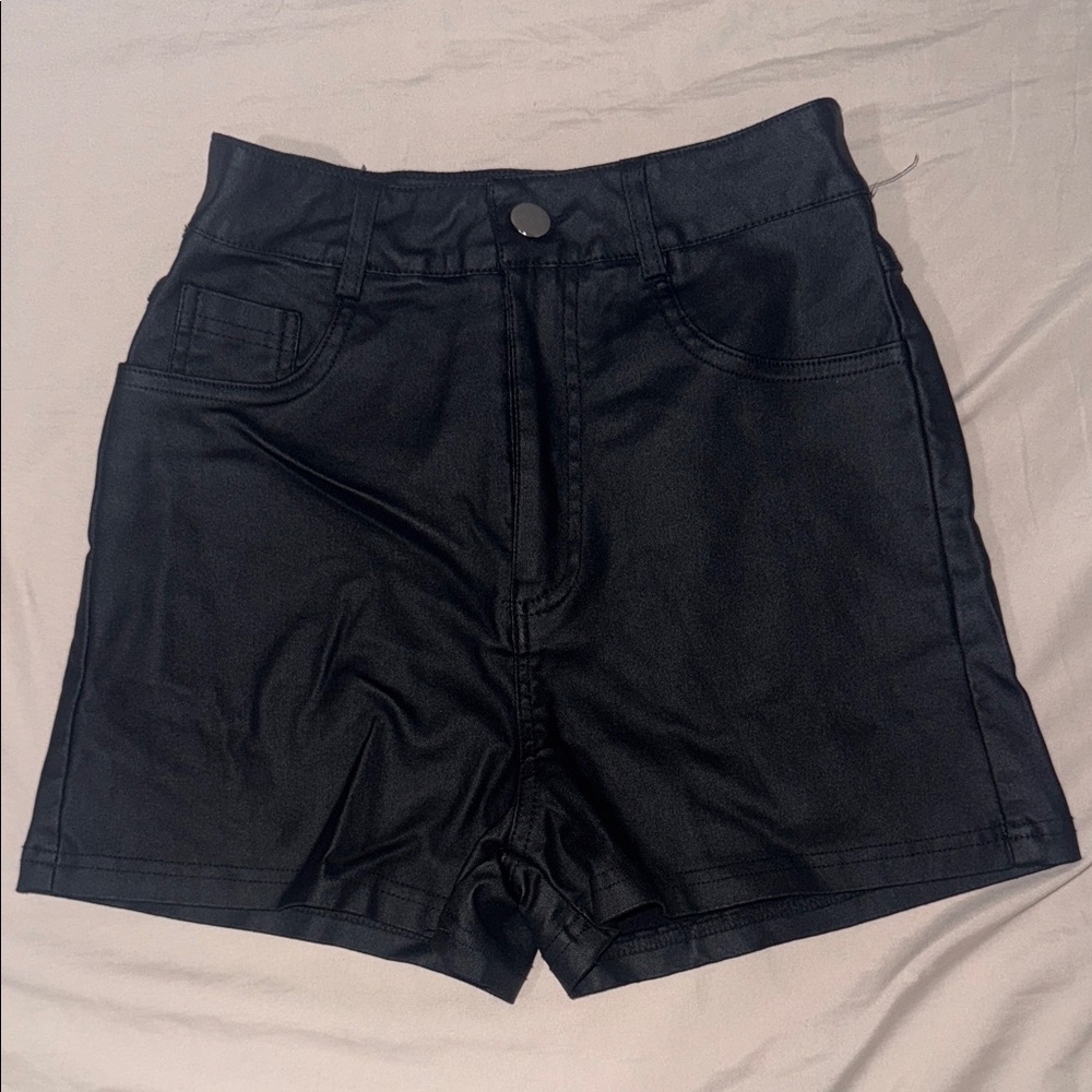 Black High-Waisted Shorts